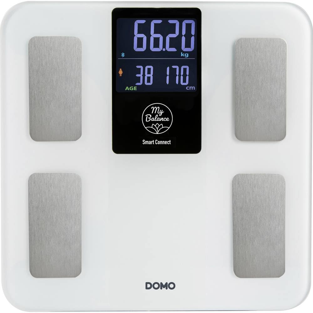 DOMO Waga do analizy ciała DO9305W cyfrowa waga (maks.) = 180 kg biała