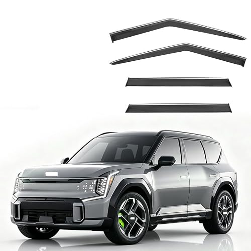 lixuejian 4 Piece Car Wind Deflectors,for Kia EV9 MV 2024+,Car Side Window Visor,Rain Deflector