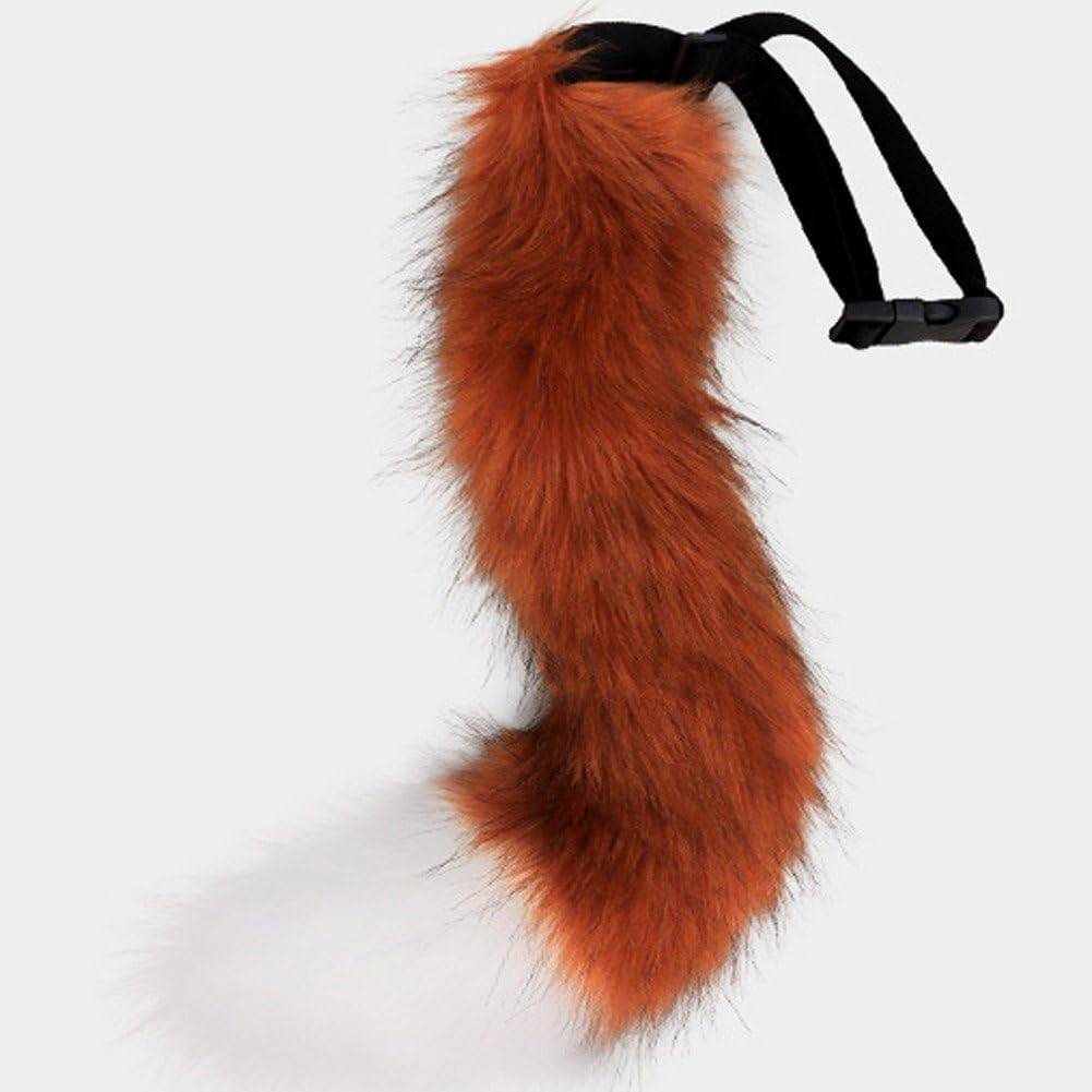 Dianzan Kit Costume Cosplay Animale, Set Cosplay con Maschera, Coda, Zampe, Guanti, Accessori per Travestimenti Animali per Halloween E Natale