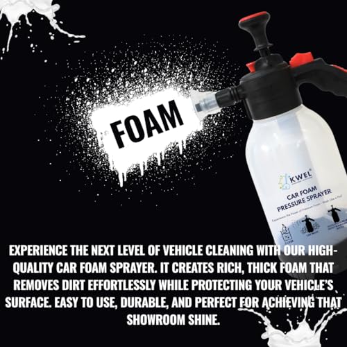 Image of KWEL Foam Pump Sprayer with 100ML Car Shampoo | High Pressure Foam Bottle for Car Wash, Bike Wash, Detailing & Cleaning (Pack of 1)