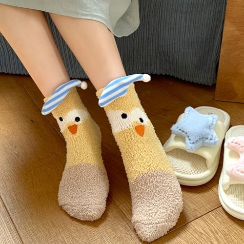 Image of Benefeet Sox Womens Girls Fuzzy Socks Cute Animal Cozy Soft Socks Funny Comfy Fluffy Slipper Socks Thick Plush Sleeping Socks