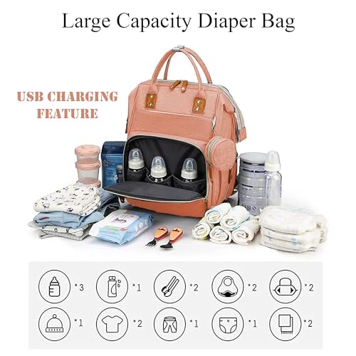 Image of Aavjo , Baby Diaper Bag for Mother, Maternity Backpack, Baby Travel Bag, Waterproof Diaper Pouch