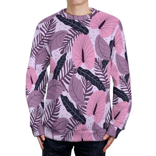 Flamingos Men's Crew Neck Sweater Winter Casual Soft Breathable Knitted Pullover 2025
