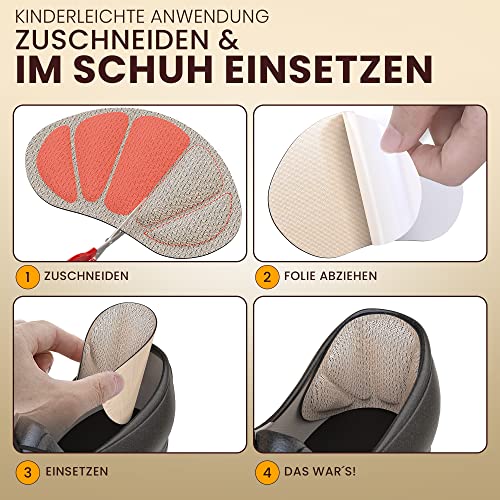 FERSENFREUND© Premium Fersenpolster Schuheinlagen - DAS ORIGINAL - Fersenschutz Fersenkissen Gel Antirutsch Einlagen für zu große Schuhe & Stiefel Schuhfüller Heel Protector Pads gegen Blasen 6er-Set