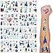 ROMANVIC Elsa Tattoo Kinder,8 Blätt Frozen Temporäre Klebetattoos,Anna und Elsa Geschenke,180+ Frozen Tattoos für Kindergeburtstag Party Deko Hautfreundliche Temporäre Kindertattoos