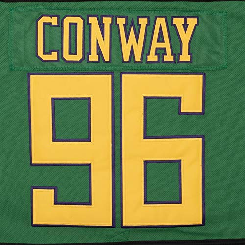 Youth Ducks Movie Shirts Ice Hockey Jersey (96 Conway Green, Small) #TOP1