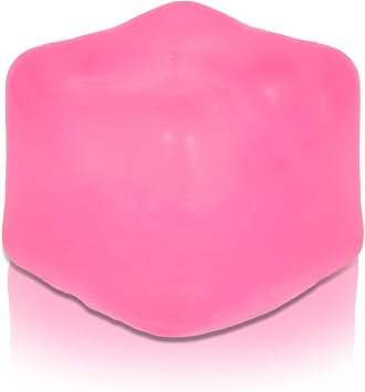 Large Ice Cube Squishy Stress Cube 7cm / 2.76 , Soft Squishy Cube Toy for Adults & Teens, Gel-Filled Squishy Toys for Stress Relief & Focus, Durable Desk Fidget, Gift Box pink