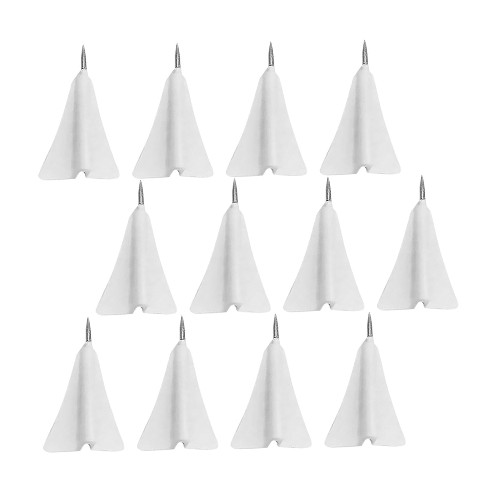 12 Pièces Punaises Multifonctions d'avion Blanc, Faciles à Utiliser Goupille de Poussée Remplaçable, pour Tableaux D'affichage et Cartes