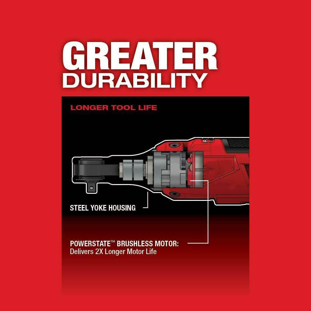 High Speed Ratchet, For Milwaukee 2566-20 M12 12V 1/4"" Brushless High Speed Ratchet (Size:15 x 5 x 14 in) - Bare Tool, 10.7 x 1.5 x 0.7, Red,black