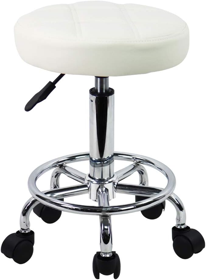 Taburetes Giratorios De Piel Sintética Con Ruedas: Silla | Meses Sin Interés