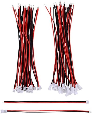 20 Pairs 1.25 mm JST 2 Pin Micro Electrical Male and Female Connector Plug with 10 cm Wire Cable