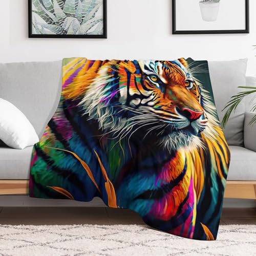 Couverture polaire tigre super douce légère et moelleuse
