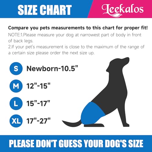 Leekalos Reusable Female Dog Diapers - Easy to Put On, High Absorbent, Washable (Colorful, Small Pack of 3) - Thumbnail 2