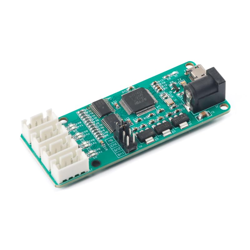 JESSINIE FT4232-4TTL USB to 4-Way TTL Module UART Serial Port Module LED Indicator Micro USB COM Interface 12Mbps FT4232HL 5V 3.3V 2.5V 1.8V