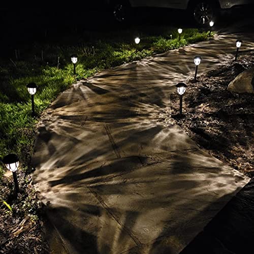 Excmark 10 Pack Solar Lights Outdoor Decorative, Solar Pathway Lights Outdoor, Solar Powered Garden Yard Lights For Walkway Sidewalk Driveway. (Brown, Warm White) #TOP3
