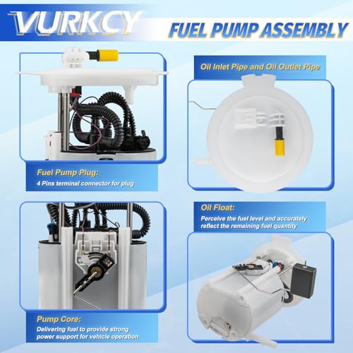 Vurkcy Electric Fuel Pump Module Assembly with Sending Unit Compatible with 2011 2012 2013 2014 2015 Jeep Grand Cherokee & Dodge Durango, V6 3.6L, Replaces E7271M, FG0856, Left Side by Vurkcy - Image 5
