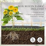 Outsunny 3 Tier Planters with Trellis for Vine Climbing, Wooden Raised Beds for Garden Patio, Outdoor Planter Box for Vegetables, Flowers, Herbs, Natural Tone - Image 5