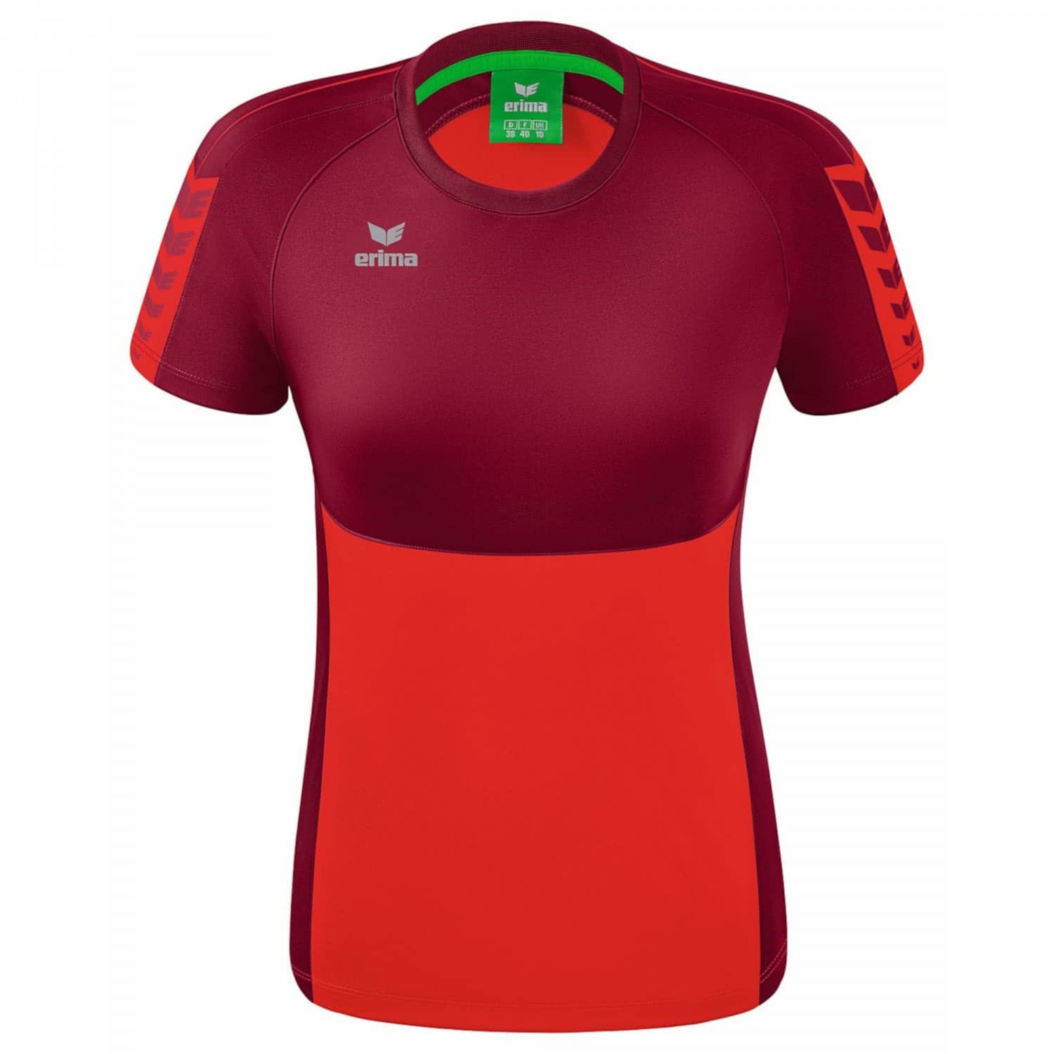 Erima Women's Six Wings Functional T-Shirt, Red/Bordeaux, 38