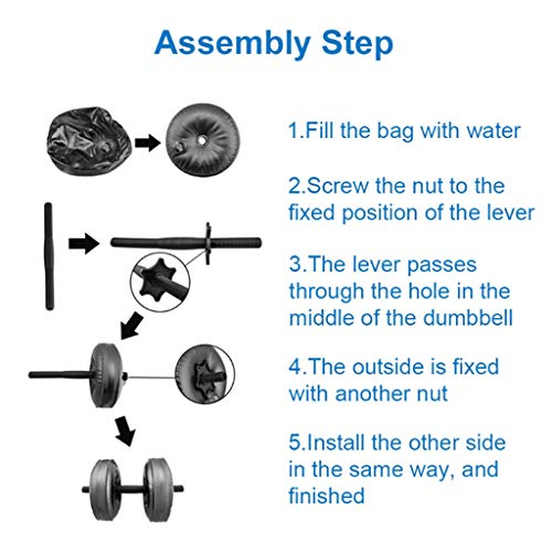 Halter Dumbbells 1 Pair Water gevulde Verstelbare Halters Gewicht 20kg Environmental Training Arm spierkrachttraining… - Afbeelding 7
