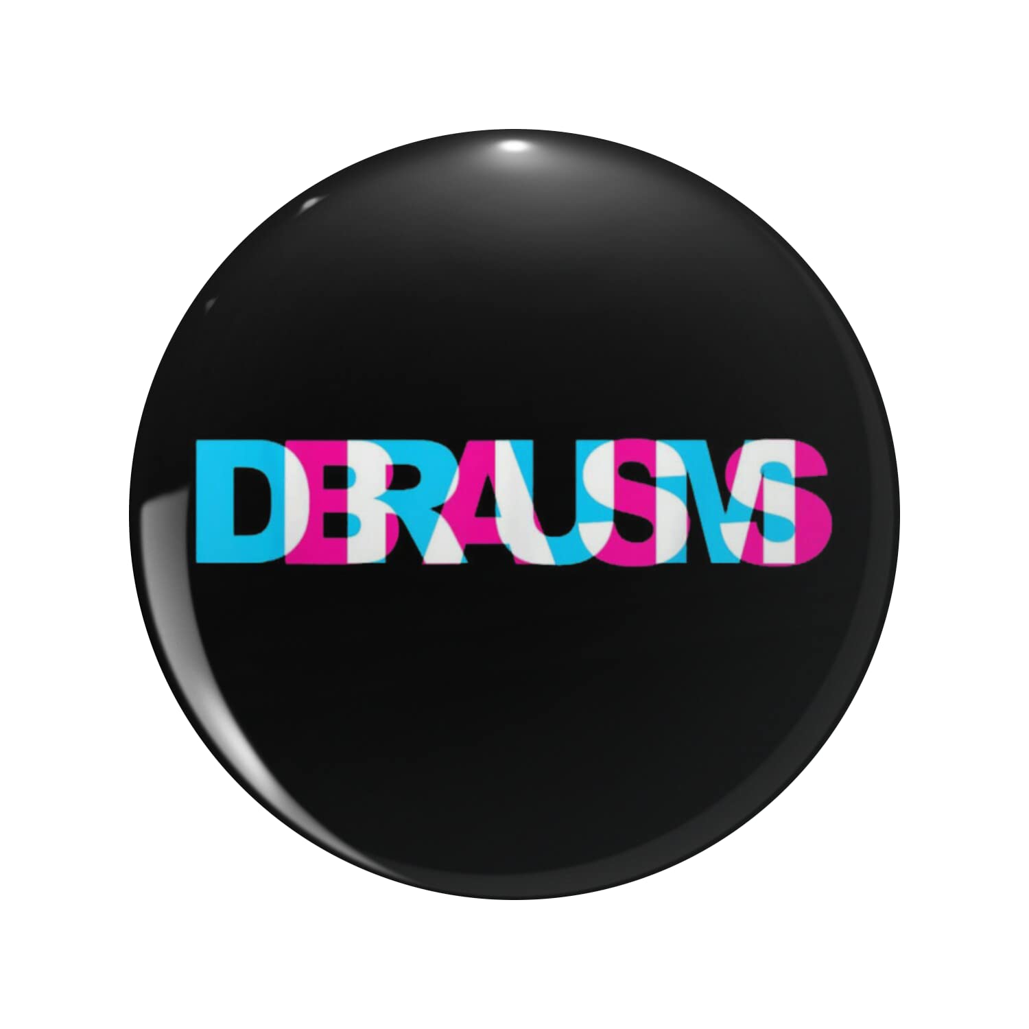 Drum N Bass - EDM Rave Dance Music Headbanger Raver Glitch Pin Round Metal 0.75" Lapel Pin Hat Shirt Tie Tack Pinback