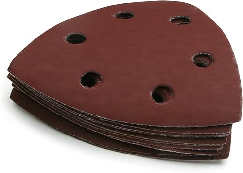 Miniatura 33 de Utoolmart Papel de lija para detalles, papel de lija triangular, almohadillas de lijado de gancho y bucle, multiherramienta oscilante triangular, 15