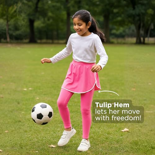 Image of YouGotPlanB Skeggings for Girls | Pack of 1 | 2-in-1 Skirt with Attached Leggings | Cotton | Ages 4-16 Years | Comfort fit | Ideal for Sports & Play