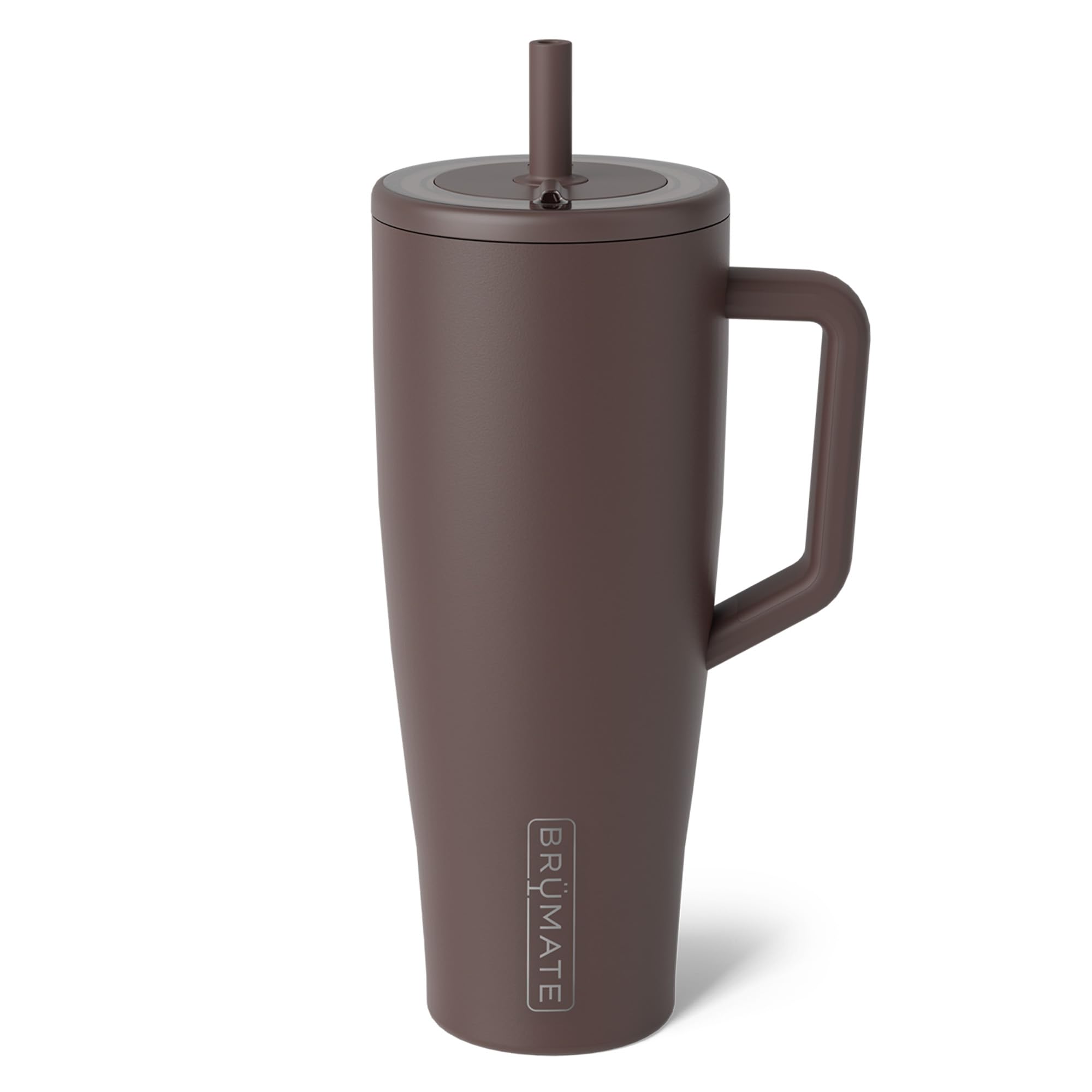 Brümate Java Era 40 Oz Tumbler With Handle And Straw | 100% Leakproof Insulated Water Bottle Tumbler With Lid And Flexible Softsip Straw | Made Of Stainless Steel | Cup Holder Friendly | 40Oz (Java)