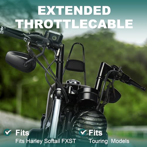 Câble d'accélérateur pour rallonger les commandes de Harley Softail 2000-2006 - 2