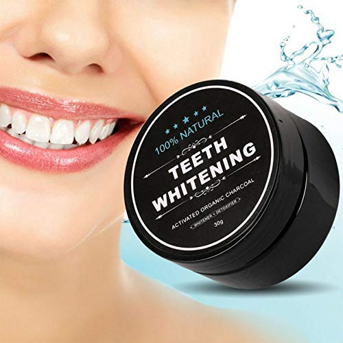 Branqueador de Dentes em Pó Carvão Ativado Profissional Natural Bambu - Higiene Oral e Limpeza das P