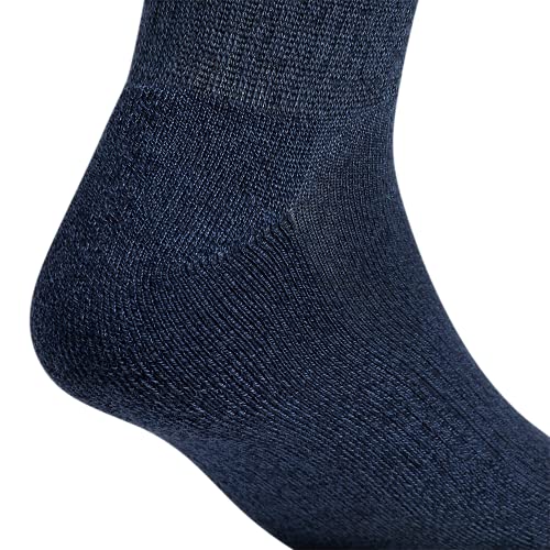 Adidas Mens Athletic Cushioned Quarter Socks (6-Pair), Legend Ink Blue/Tech Ink Blue/Light Onix Grey, Large #TOP4