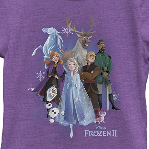 Disney Frozen 2 Group Cloud Girl's Heather Crew Tee2