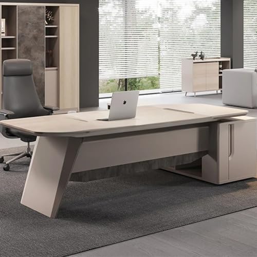 Image of Lakdi The Furniture Co Director and Executive L-Shaped Office Table with Drawer | Wire Manager | Modern Table for Office | Writing Table | Working Desk | CPU Storage (LDL-587)