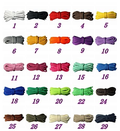 Extra Long 78.5Inch Round Shoealces Shoe Laces Shoestrings Of Polester Yellow #TOP1