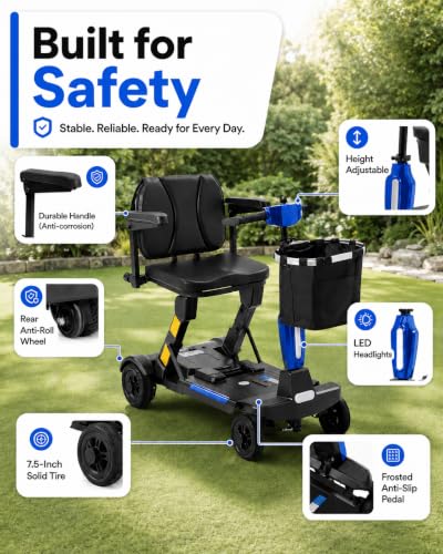 Image of Lightweight Folding Mobility Scooter for Adults & Seniors