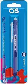 Caneta Retrátil Apagável CIS Gelyx EX, Azul, Blister com 1 unidade