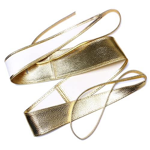 Women Faux Leather Obi Style Belt, Retro Lace Up Wide Wrap Waist Belt for Party Casual Fashion2