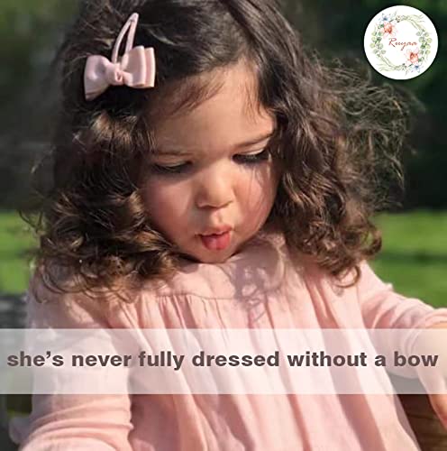 Miniatura 2 de Ruyaa 40 lazos pequeños para el cabello con clips envueltos, pinzas para el pelo de niños pequeños, pasadores para bebés, accesorios para el cabello