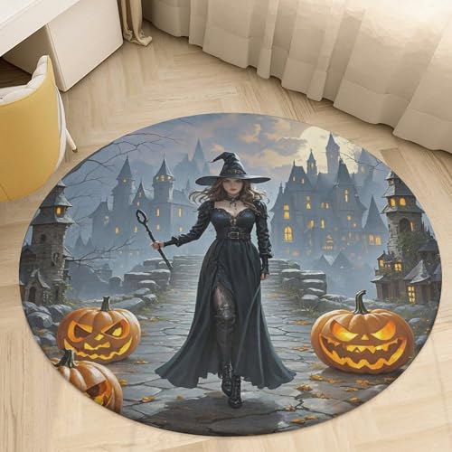 Alfombra de brujas pequeña lavable para sala de estar y hogar 7