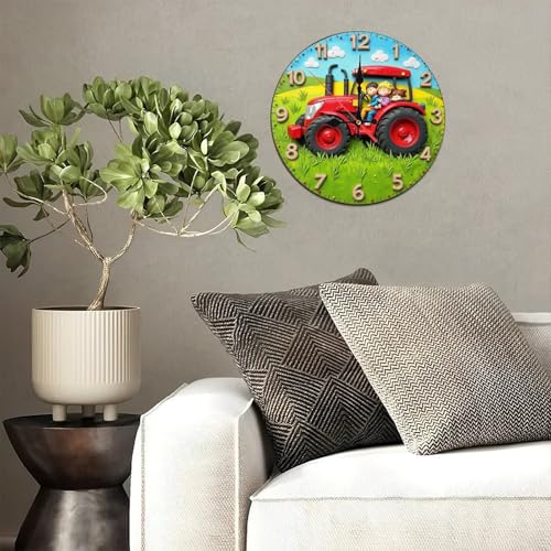 Reloj de pared infantil con diseño granja 10 pulgadas miniatura 4