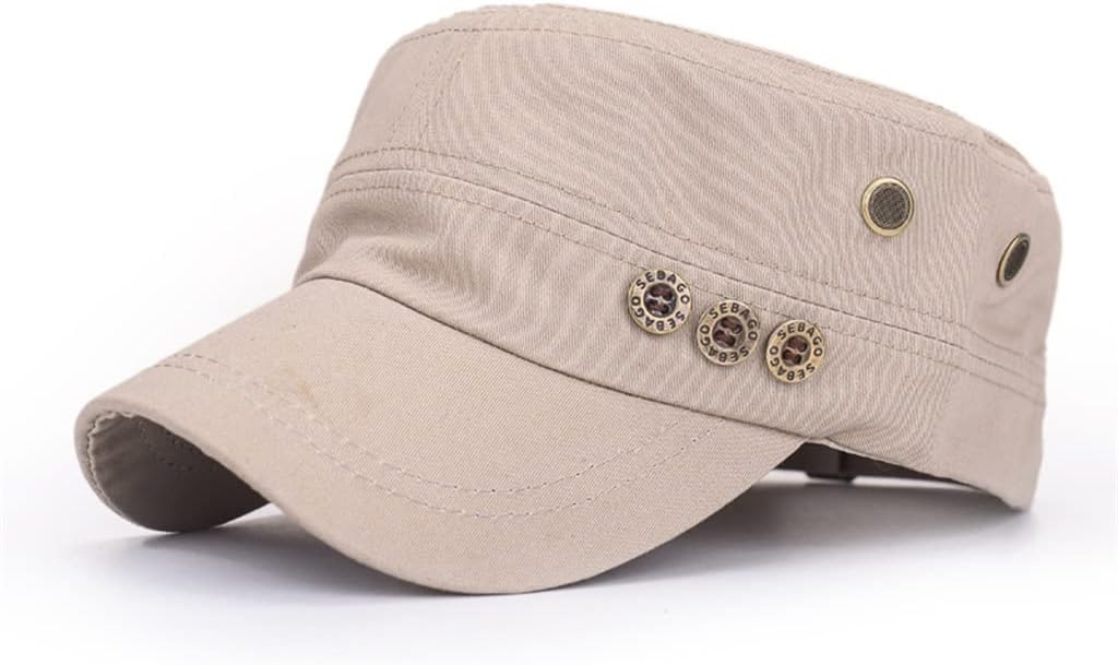 Men Women Cotton Hats for Male Autumn Flat Top Cap Army Kepi Breathable Adjustable Caps