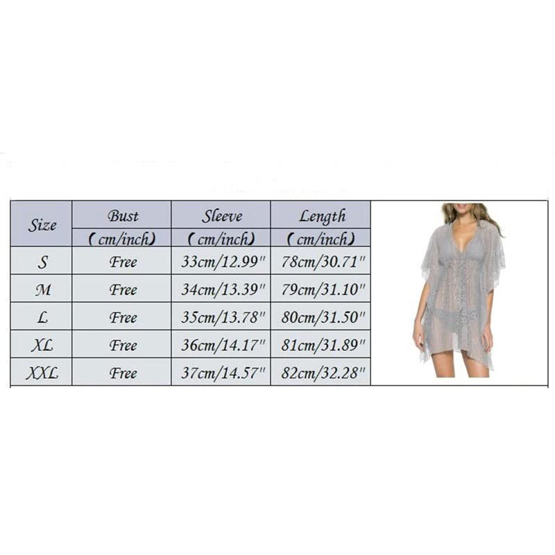Robe de plage blanche en dentelle ajourée pour femme en taille M - 4