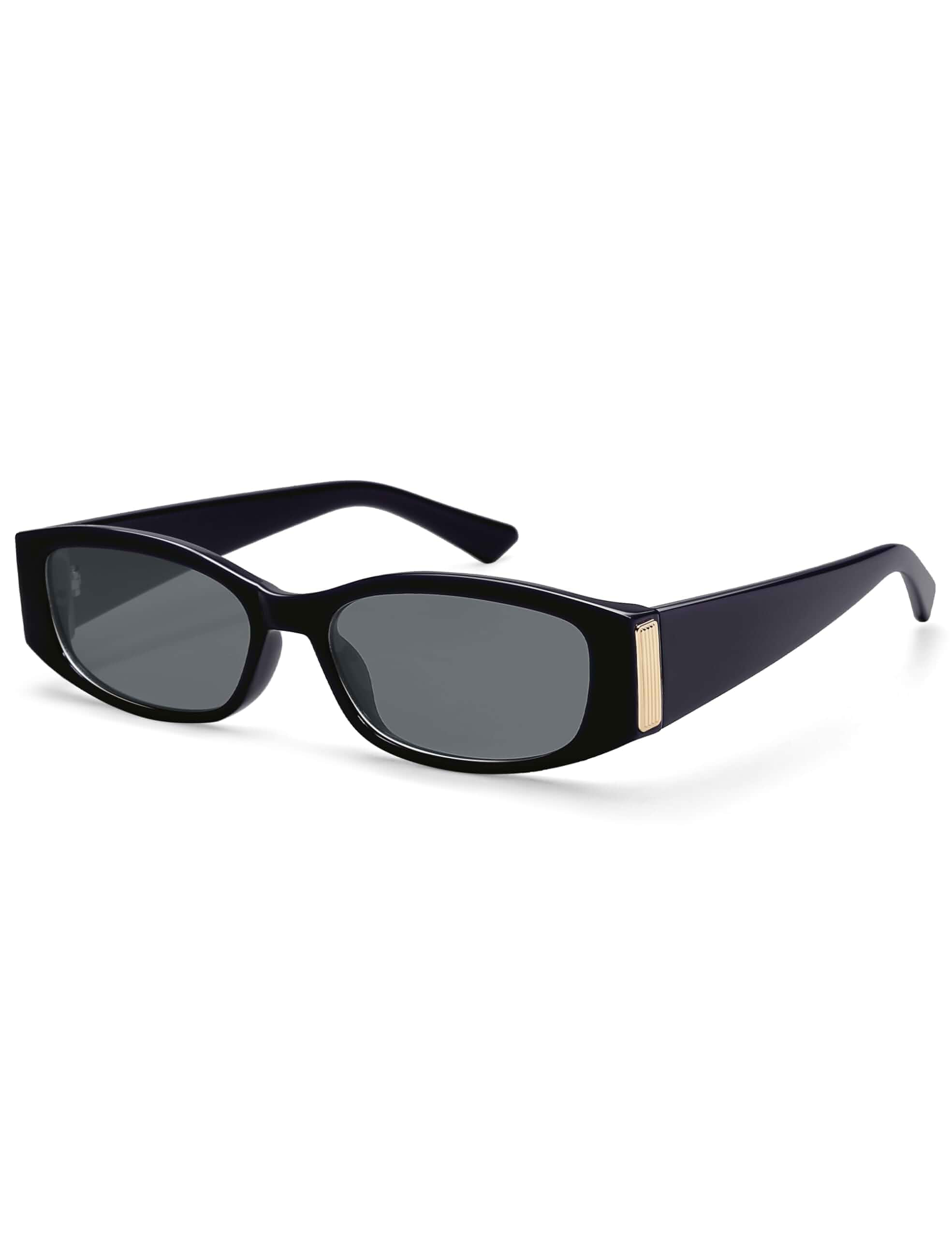 Appassal Retro Wide Rectangle Sunglasses Womens Mens AP3744 Trendy Fashion Vintage 90s Slim Samll Thin Y2k UV400 Protection Classy Shades