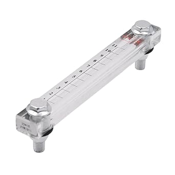 Hydraulic Liquid Level Gauge Clear Acrylic Oil Tank Indicator Flowmeter Reliable Construction Suitable for Power Machinery Industrial Use, Model 150