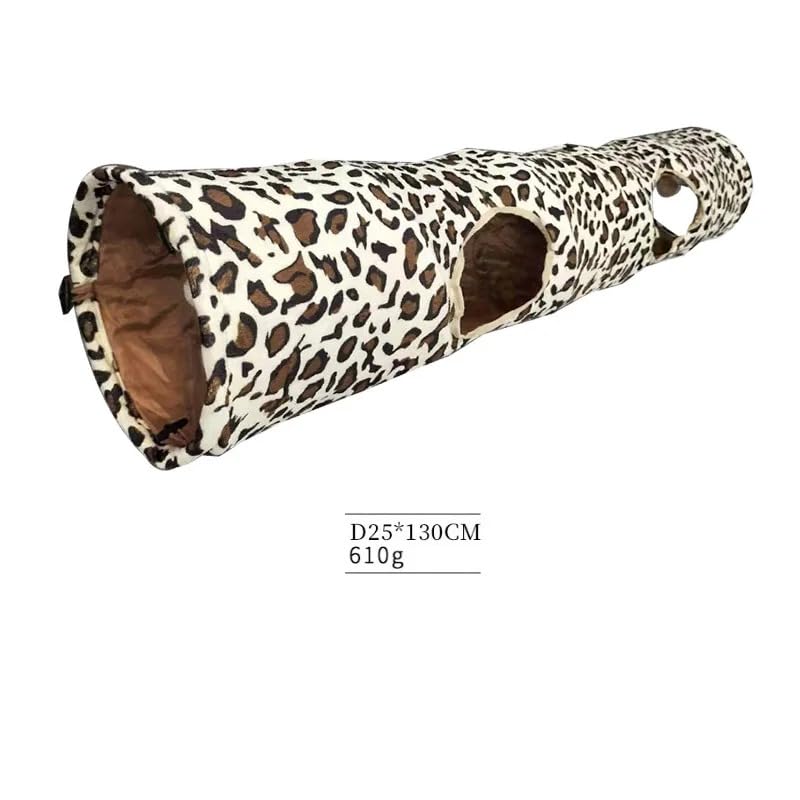 Tunnel pour Chat Parfait Imprimé Léopard Froissé 2 Voies Tunnel pour Animaux De Compagnie Chaton Jouer Jouet Pliable Lapin Jouets Produits pour Chats