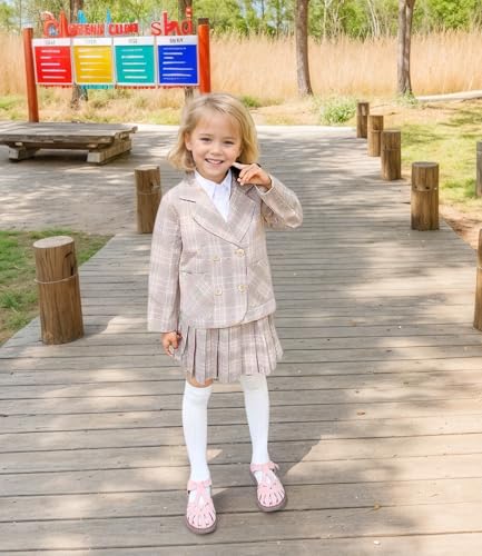 Little Girls Close Toe Sandals Cutout Princess Flats Summer Casual Dress Shoes2