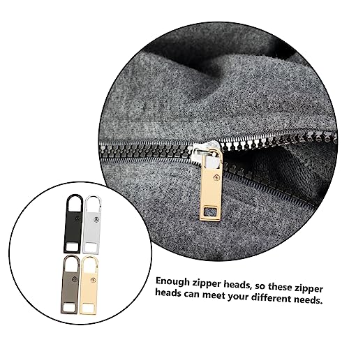 TEHAUX Zíper 16Pcs Puxador De Zíper Acessórios De Acessórios De Bolsa Etiquetas De Metal Zíper Cabeç