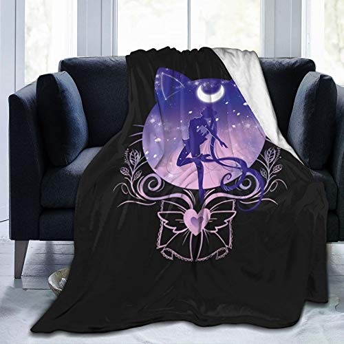 ATOurDealss Sailor-Moon - Coperta leggera in micropile ultra morbido per divano, decorazione per la casa, 127 x 101 cm