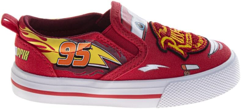 Disney Shoes for Boys Cars Lightnigh McQueen Monster Inc CLowtop Sneakers Slipon Sneaker Casual Fashion Canvas Sneaker for Boy (Sizes: 5-10 Toddlers / 11-13 Little Kid) image 3