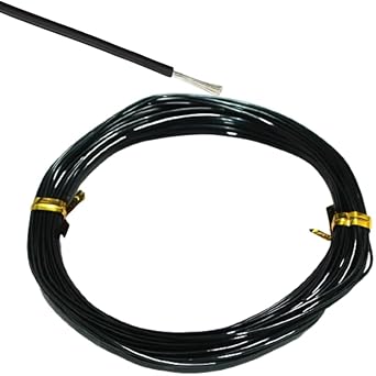 Cospex Alunium Wires 1.5mm for Domestic and Industrial Electric Connections up to 1500 watts 200 Meter (Black)