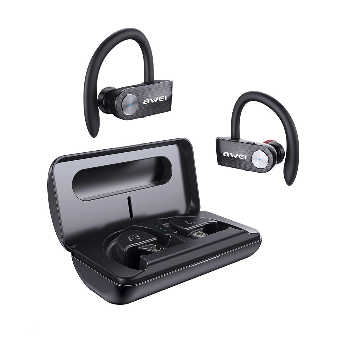True Auricolari Wireless, Cuffie Bluetooth Ad Alta capacità con Microfono, Cuffie Audio Stereo HiFi Bluetooth, per Gym Workout in Esecuzione